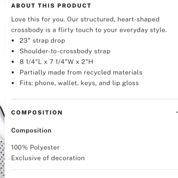 NWT! VICTORIA'S SECRET *Heart* Rhinestone Crossbody Bag - Picture 5 of 5